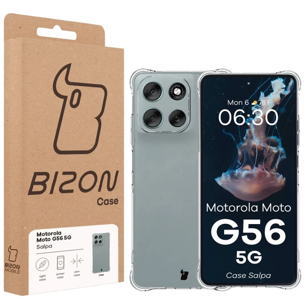 Carcasa Bizon Case Salpa Motorola Moto G56 5G transparentă - 7