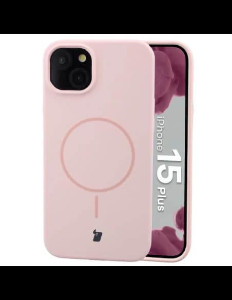 Bizon Soft Case Magnetic Apple iPhone 15 Plus light pink