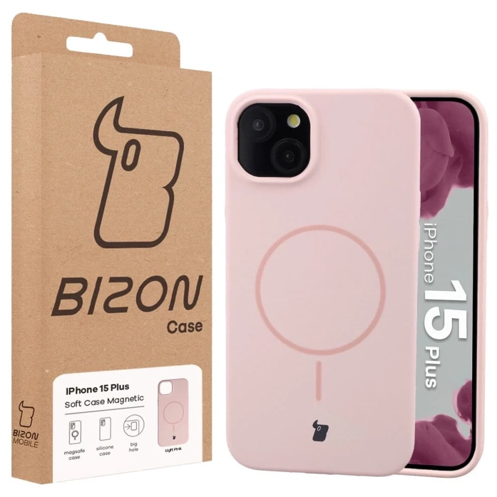 Bizon Soft Case Magnetic Apple iPhone 15 Plus light pink - 8
