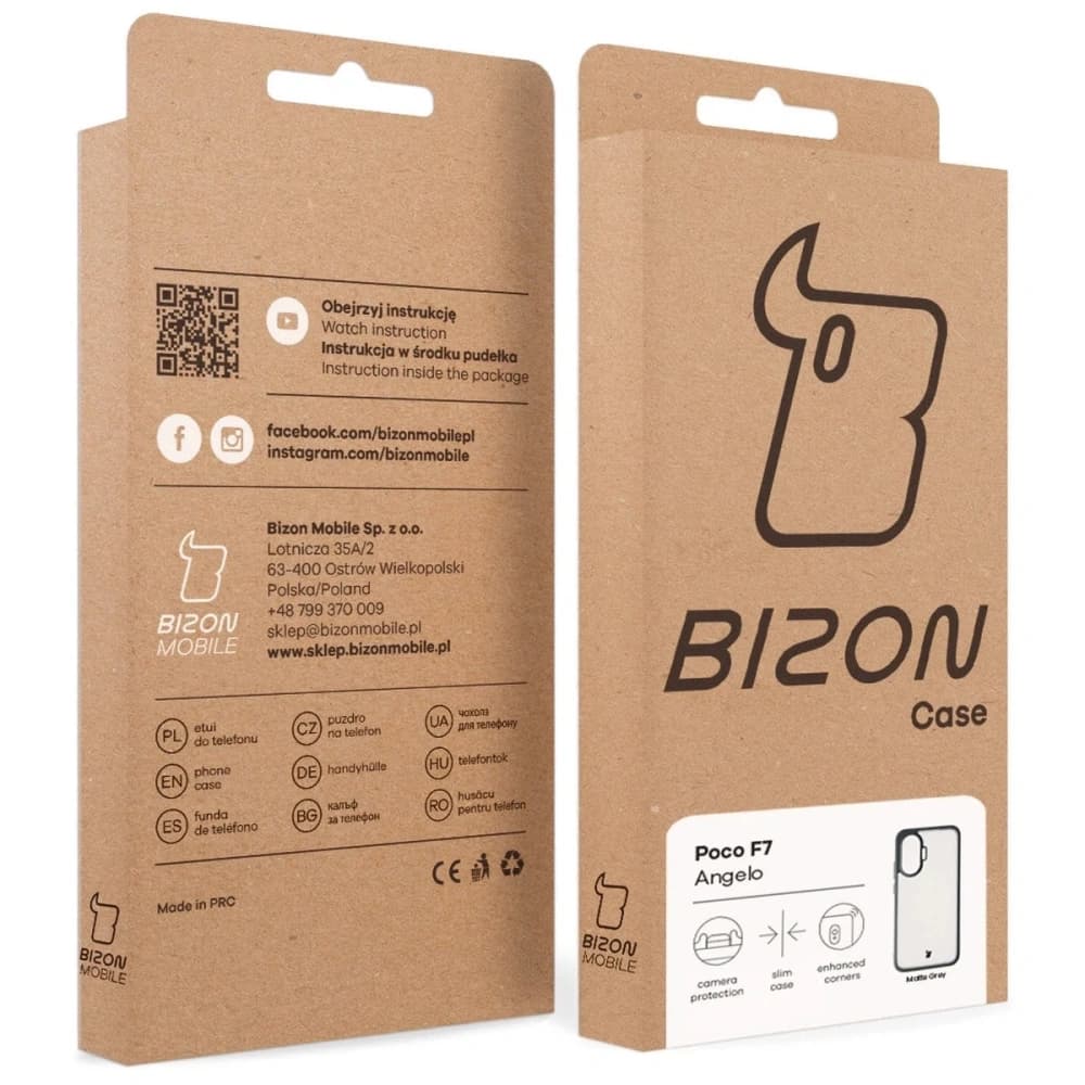 Bizon Case Angelo Xiaomi POCO F7 félig átlátszó szürke kerettel - 7