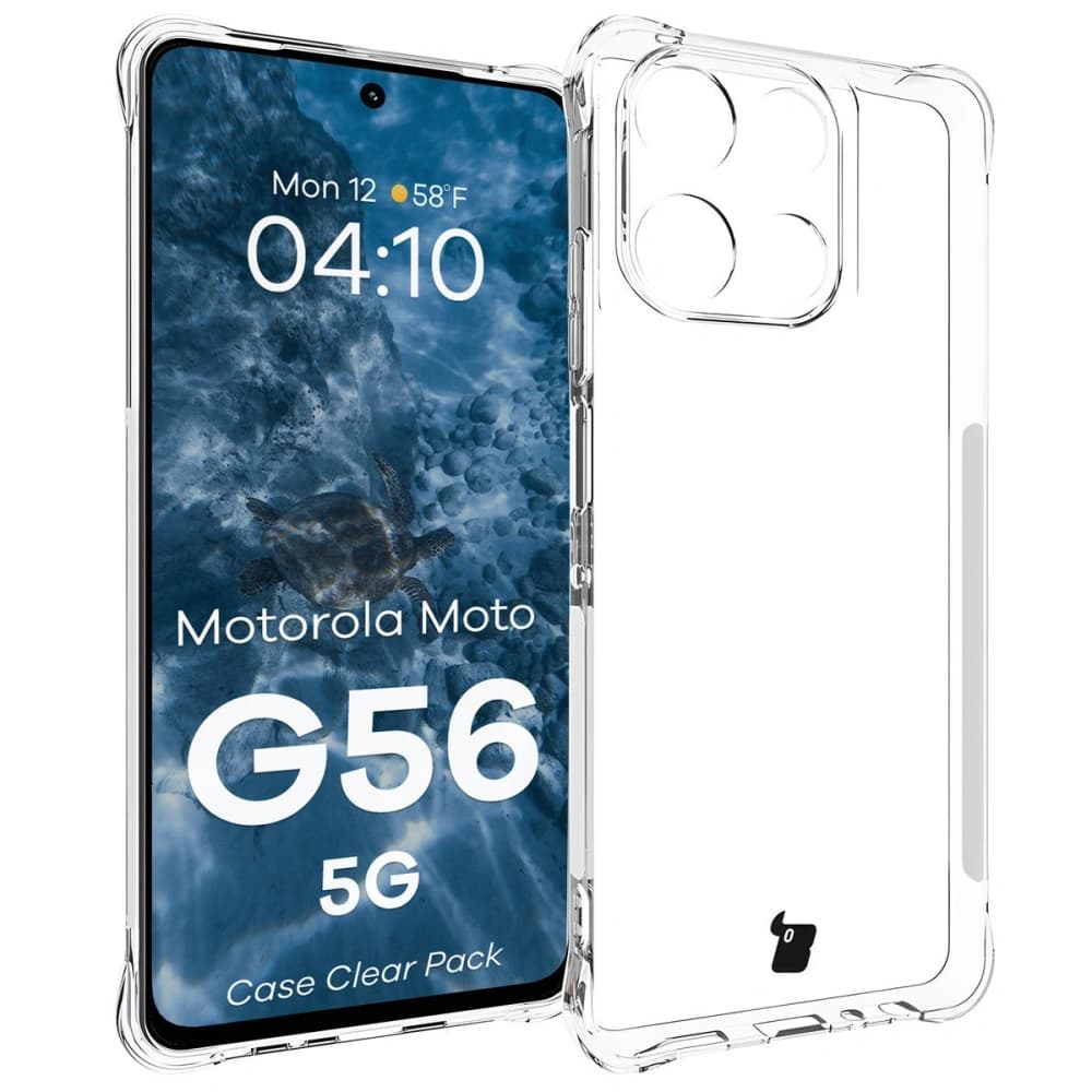 Bizon Case Clear Pack carcasă + 2x sticlă securizată Motorola Moto G56 5G - 3