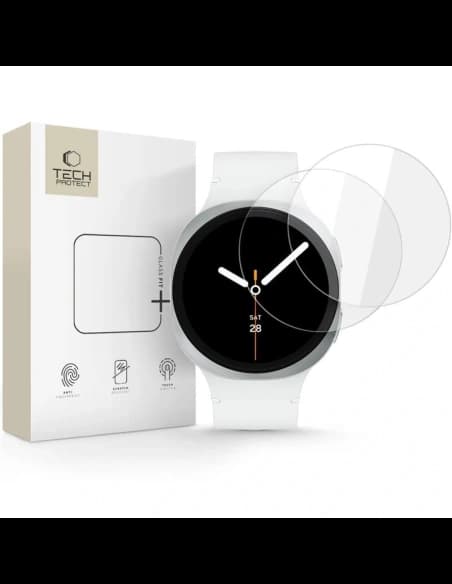 SzkŁo Hartowane Tech-protect Glass Fit+ 2-pack Samsung Galaxy Watch 8 (40 Mm) Clear