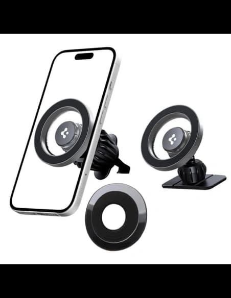 Spigen MFT13 Suport Auto Magnetic MagSafe pentru Bord și Ventilație Argintiu