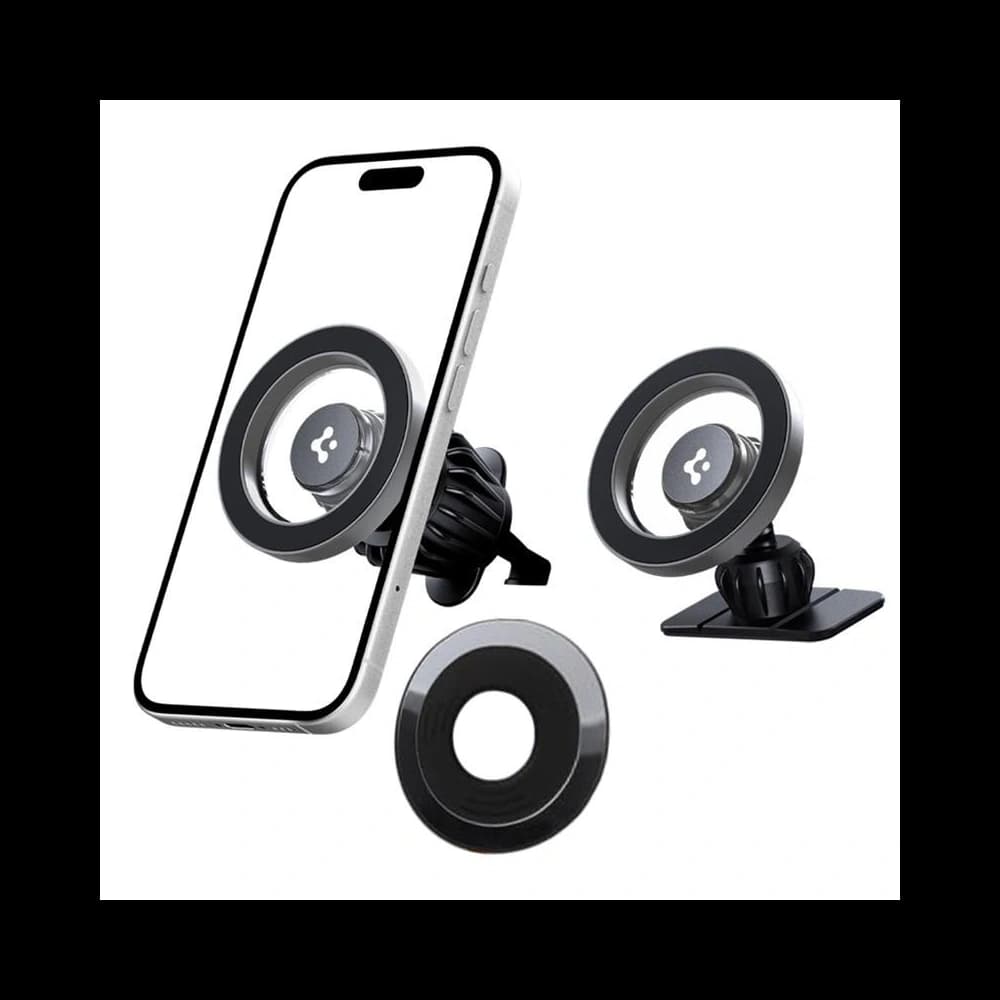 Spigen MFT13 Suport Auto Magnetic MagSafe pentru Bord și Ventilație Argintiu - 1