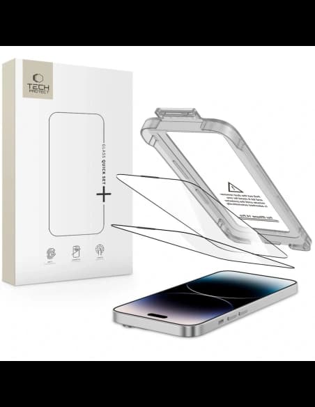 Tech-Protect Quick Set+ Apple iPhone 14 Pro Schwarz [2 STÜCK]