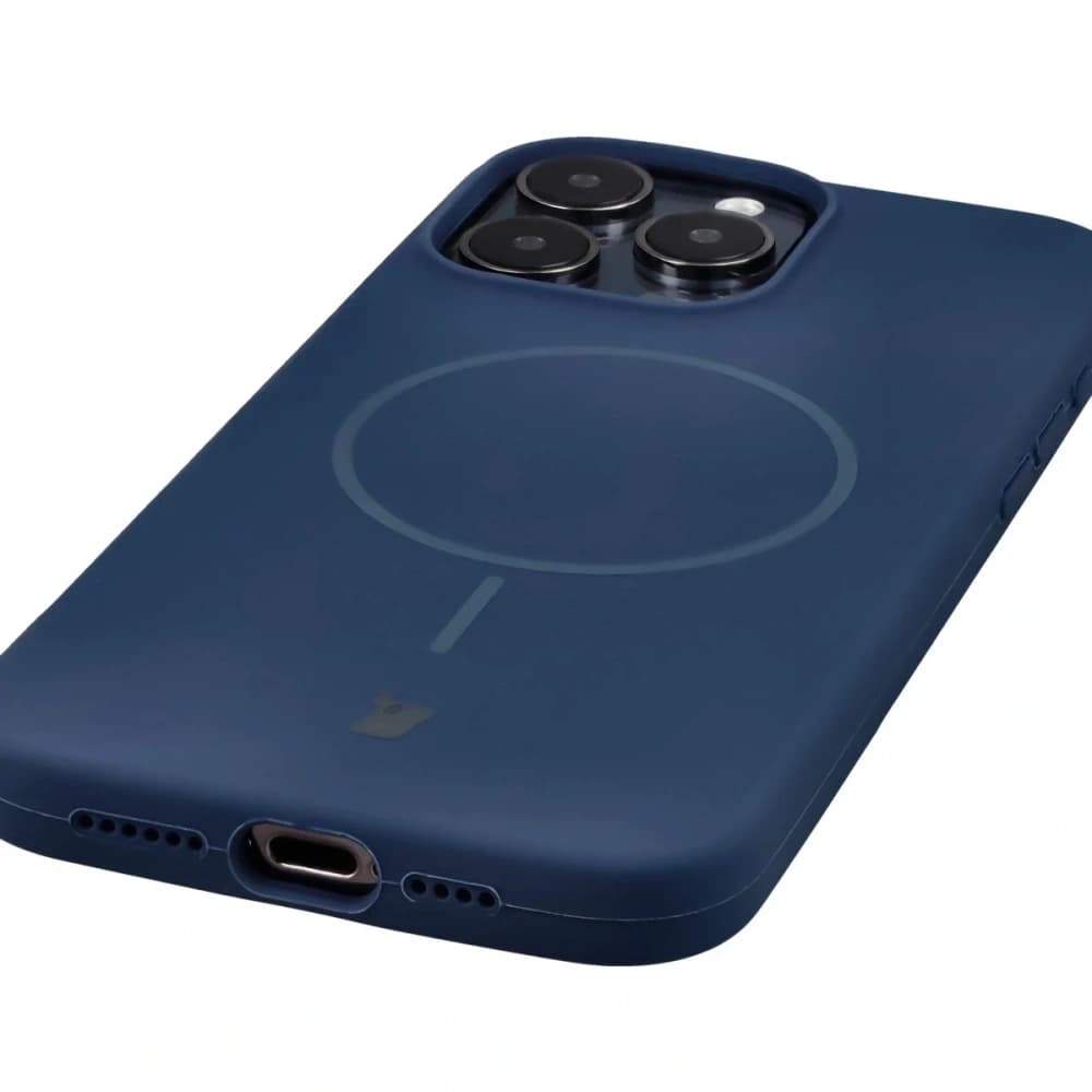 Bizon puha tok mágneses Apple iPhone 15 Pro Max sötétkék - 3