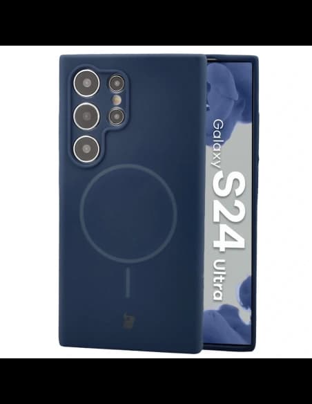 Bizon Soft Case Magnetický Samsung Galaxy S24 Ultra tmavě modrá