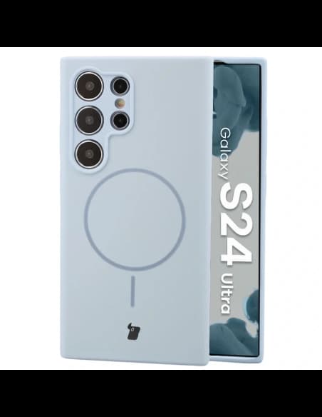 Bizon Soft Case Magnetický Samsung Galaxy S24 Ultra modrá