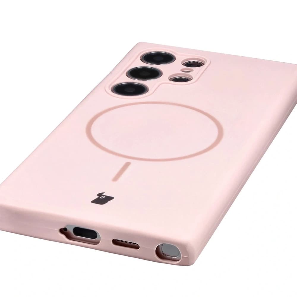 Bizon Soft Case Magnetický Samsung Galaxy S24 Ultra světle růžová - 3