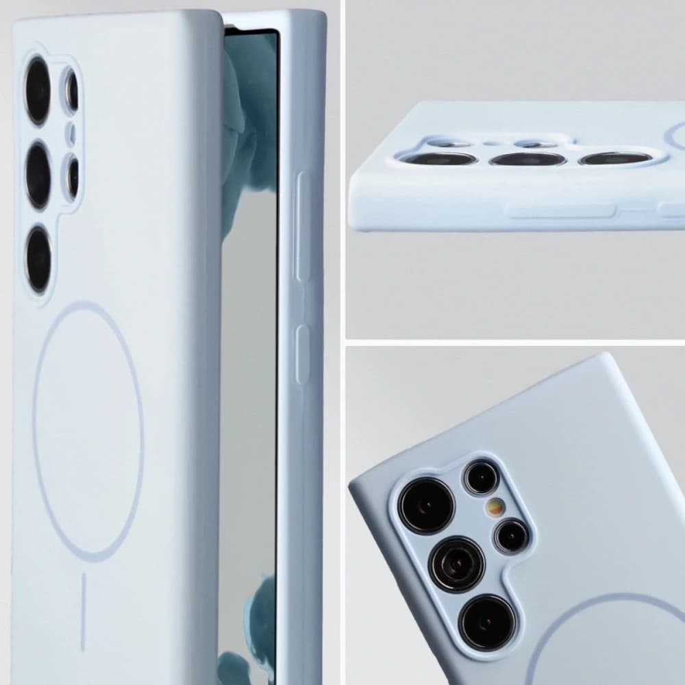 Bizon Soft Case Magnetisch Samsung Galaxy S24 Ultra Blau - 6