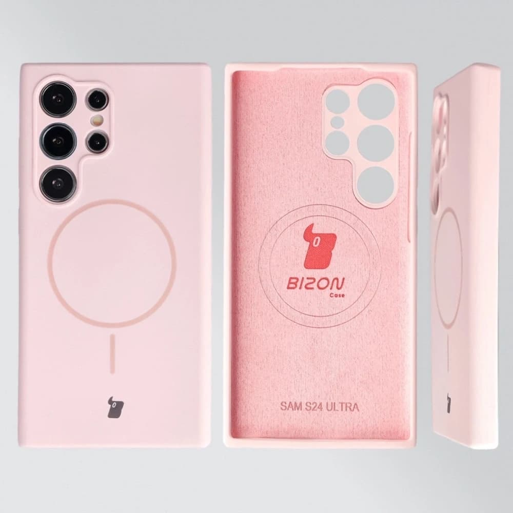 Bizon Soft Case Magnetický Samsung Galaxy S24 Ultra světle růžová - 5