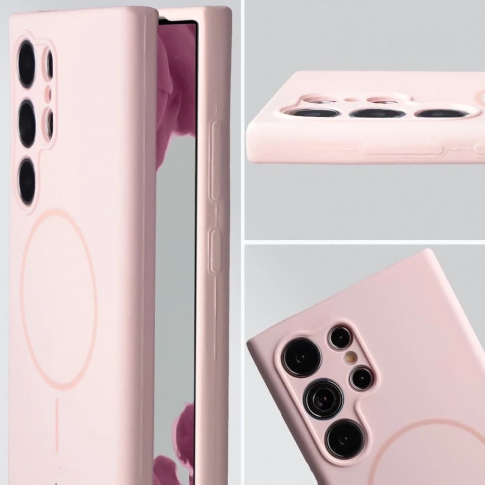 Bizon Soft Case Magnetický Samsung Galaxy S24 Ultra světle růžová - 6