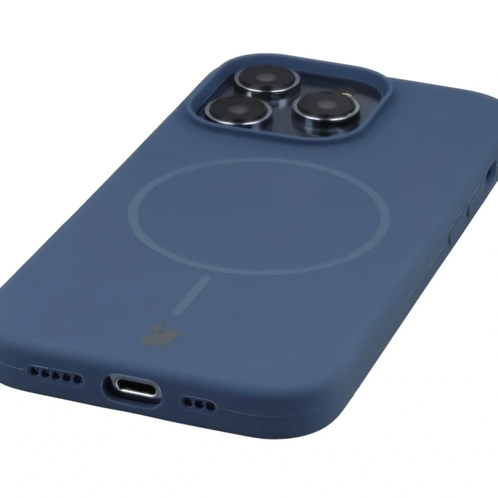 Husă magnetică Bizon Soft pentru Apple iPhone 14 Pro, albastru închis - 3