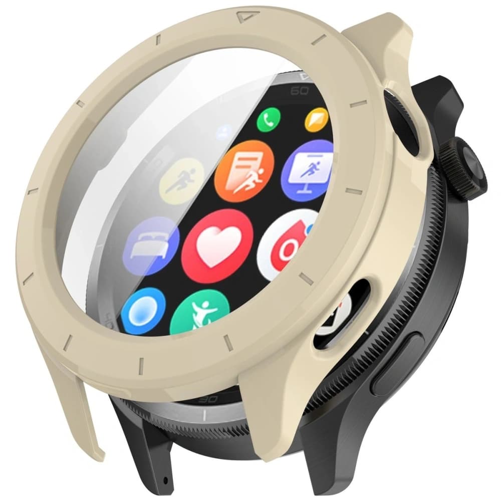 Bizon Case+Üveg Óra Xiaomi Watch S4 bézs - 4