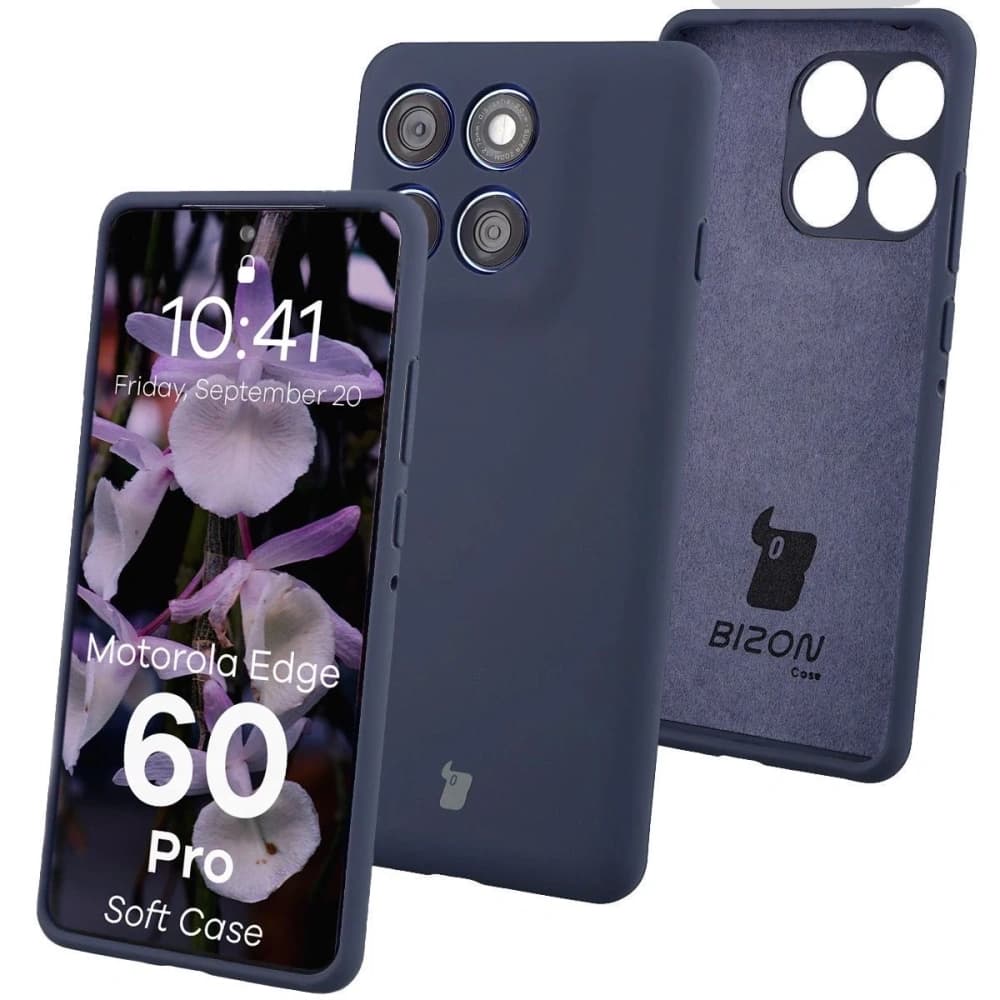 Bizon Soft Case Motorola Edge 60 Pro dunkelblau - 1