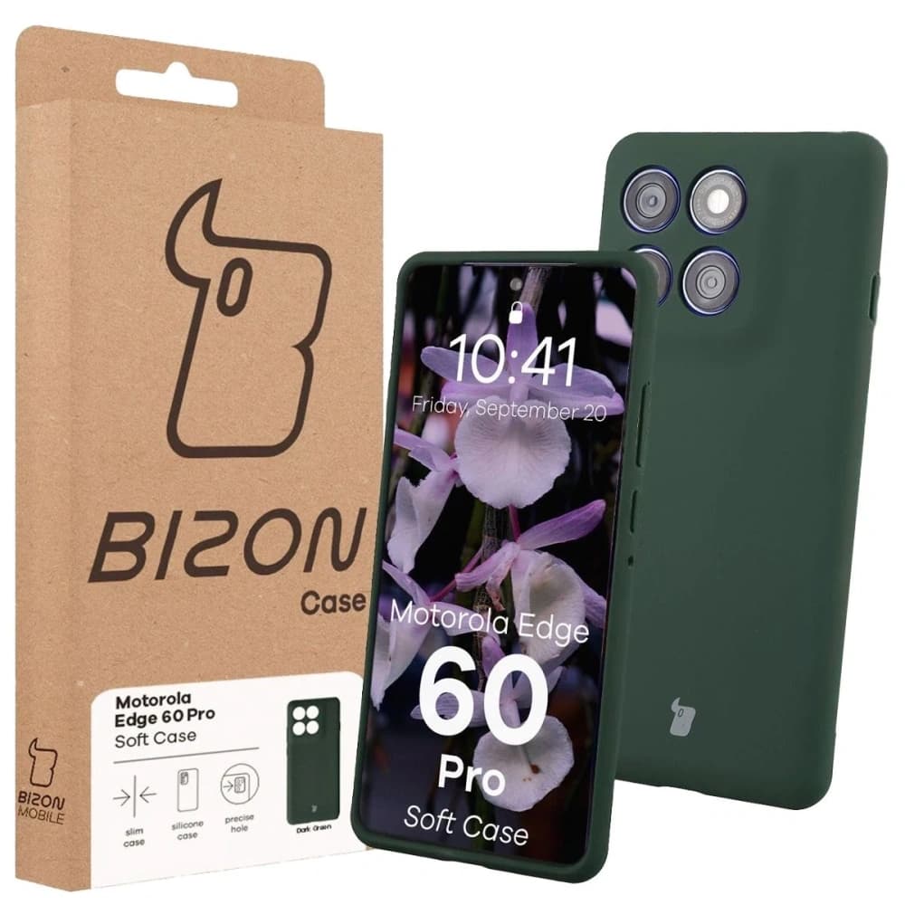 Husă soft Bizon pentru Motorola Edge 60 Pro, verde închis - 7