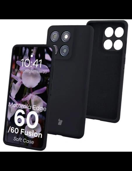 Husă moale Bizon pentru Motorola Edge 60 Fusion / 60 negru