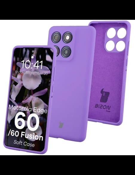 Husă moale Bizon pentru Motorola Edge 60 Fusion / 60 violet