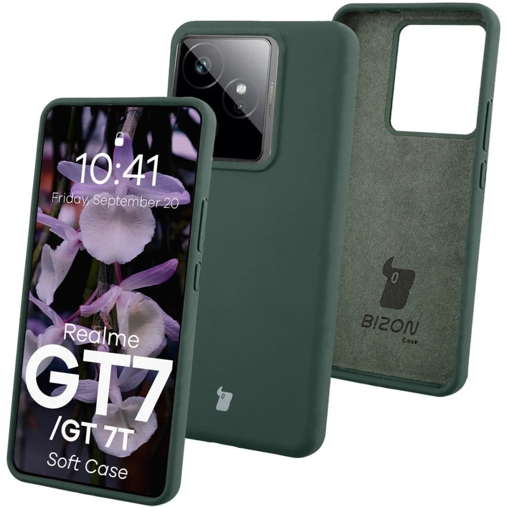 Bizon Soft Case Realme GT 7 / 7T tmavě zelená - 1