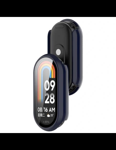 Bizon Case+Glass Uhr Xiaomi Smart Band 10 Blau