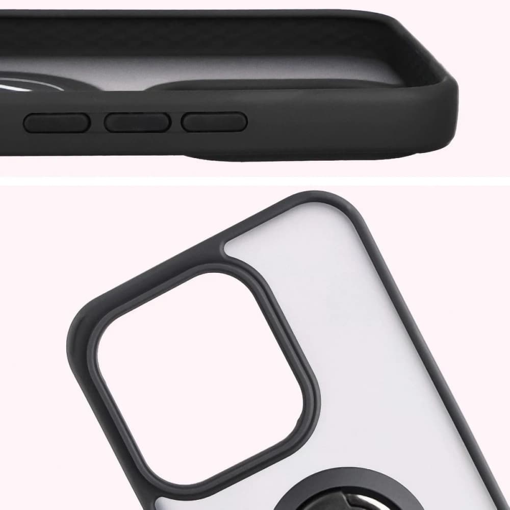 Bizon Case Hybrid Ring Honor 400 Lite s kouřovým provedením a černým rámem - 3