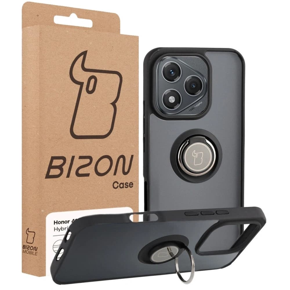 Bizon Case Hybrid Ring Honor 400 Lite s kouřovým provedením a černým rámem - 7