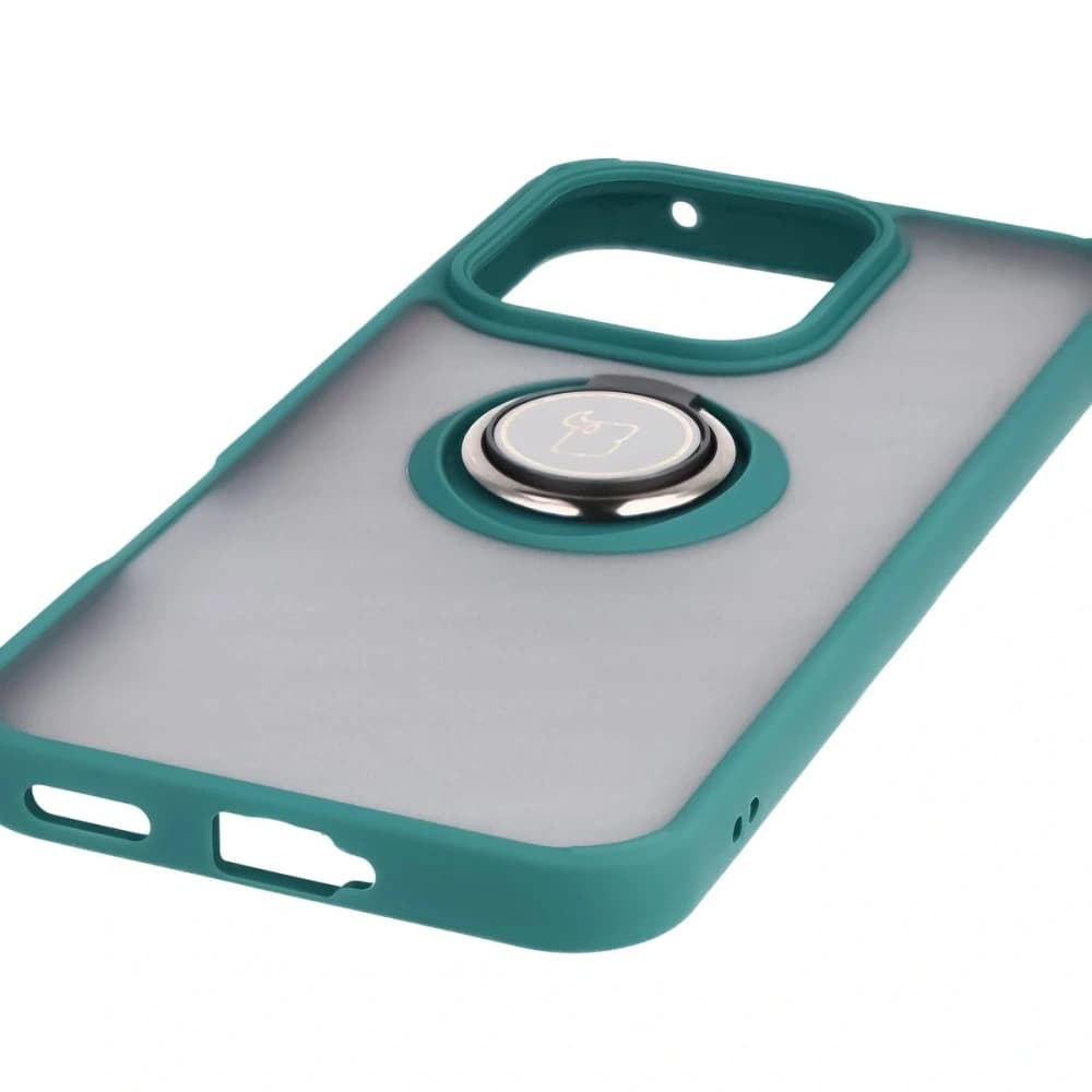 Bizon Case Hybrid Ring Honor 400 Lite rauchgrau mit dunkelgrünem Rahmen - 5