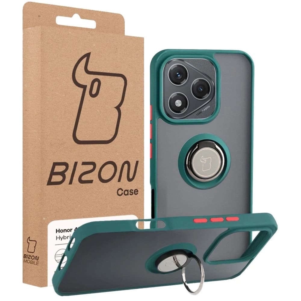 Bizon Case Hybrid Ring Honor 400 Lite rauchgrau mit dunkelgrünem Rahmen - 7