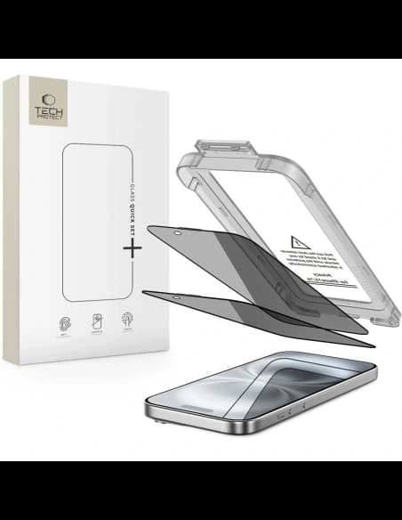Tech-Protect Quick Set Spy+ Apple iPhone 15 / 16 Intimitate [2 PACHET]