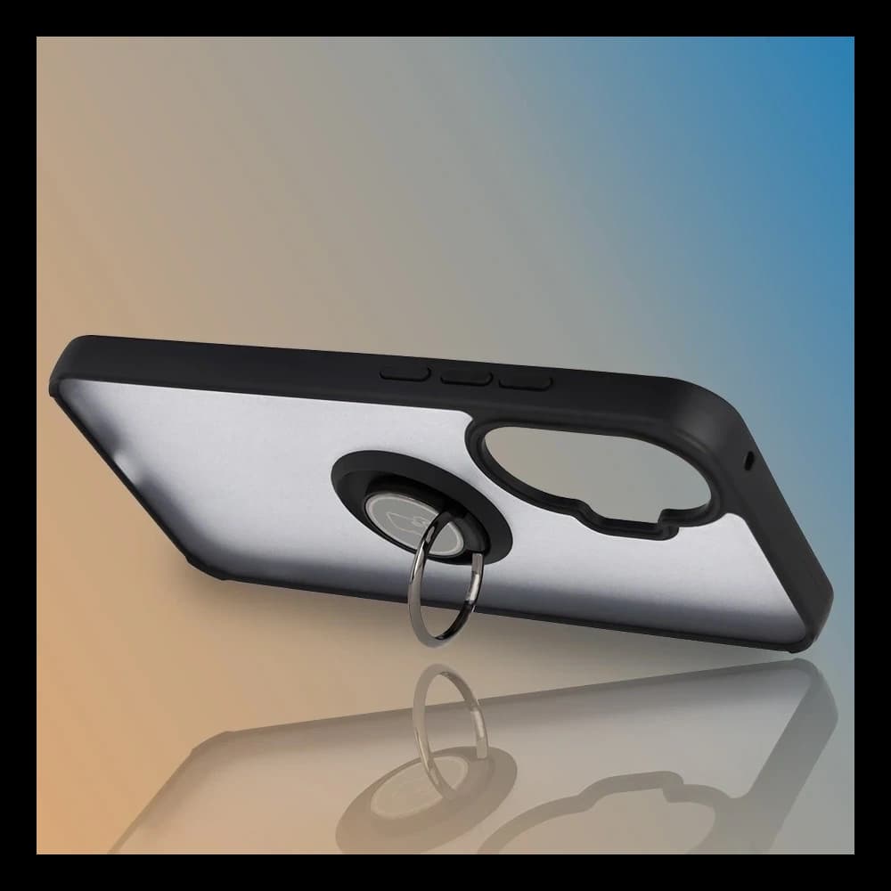 Bizon Case Hybrid Ring Xiaomi POCO F7 kouřový s černým rámem - 6