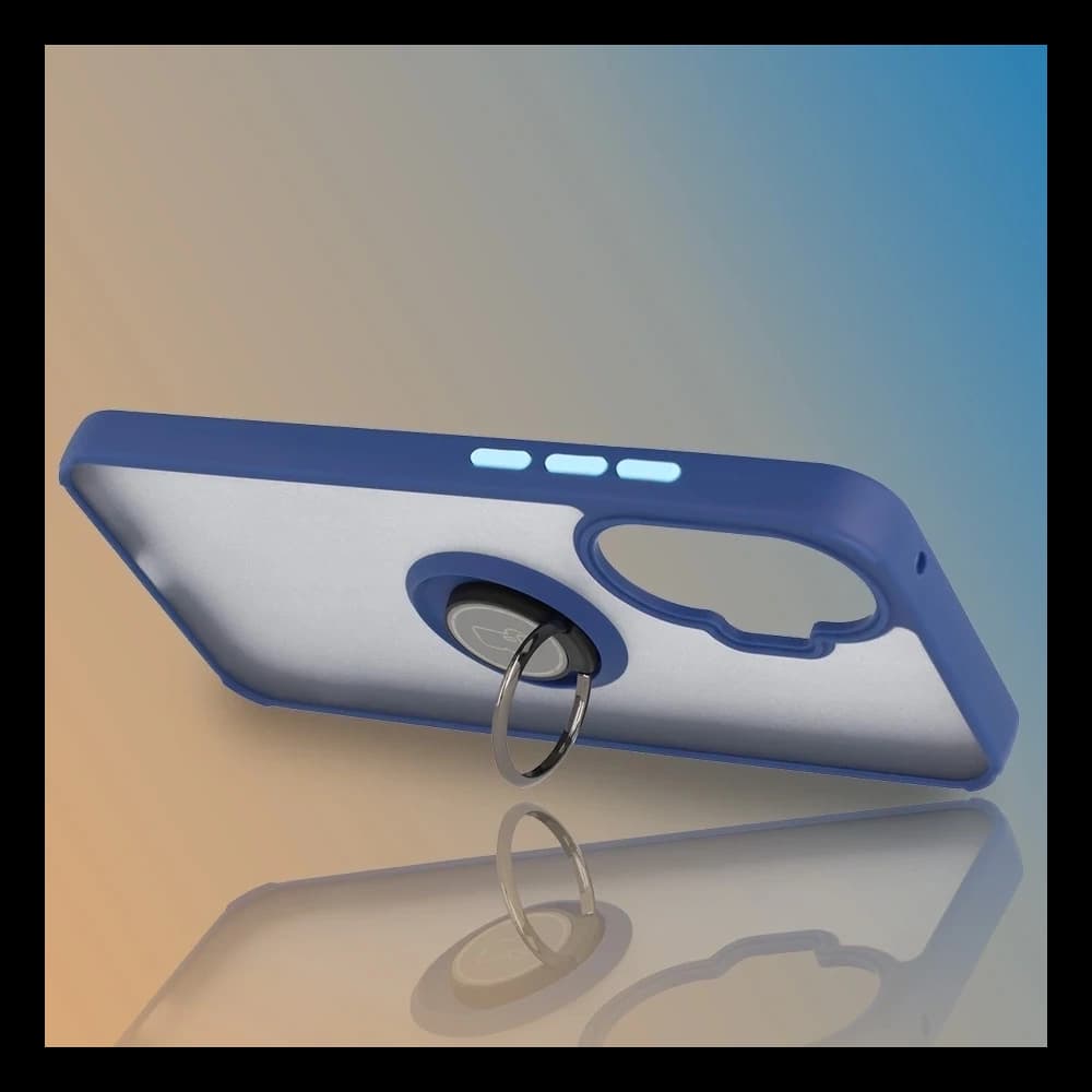 Bizon Case Hybrid Gyűrű Xiaomi POCO F7 füstszínű tengerészkékkel - 6