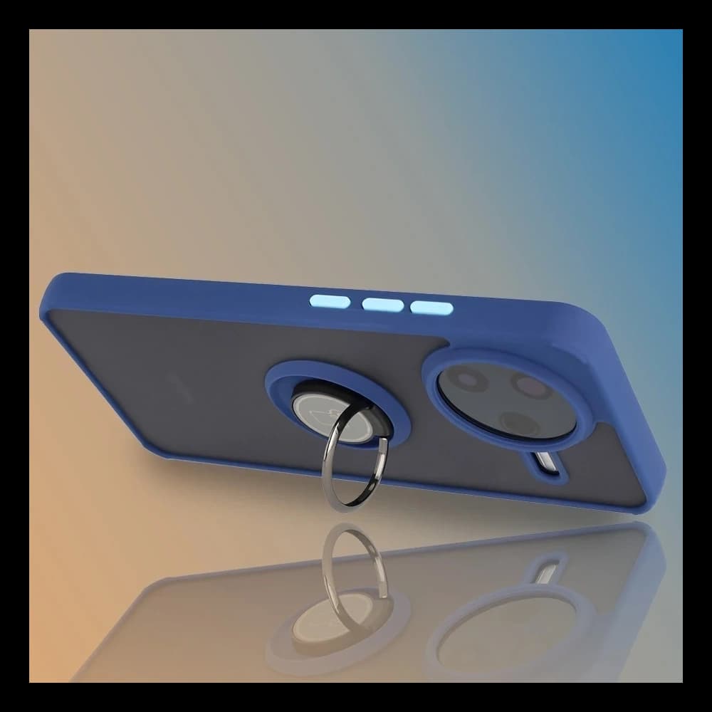 Bizon Case Hybrid Gyűrű Xiaomi POCO F7 Pro füstös tengerészkékkel - 6