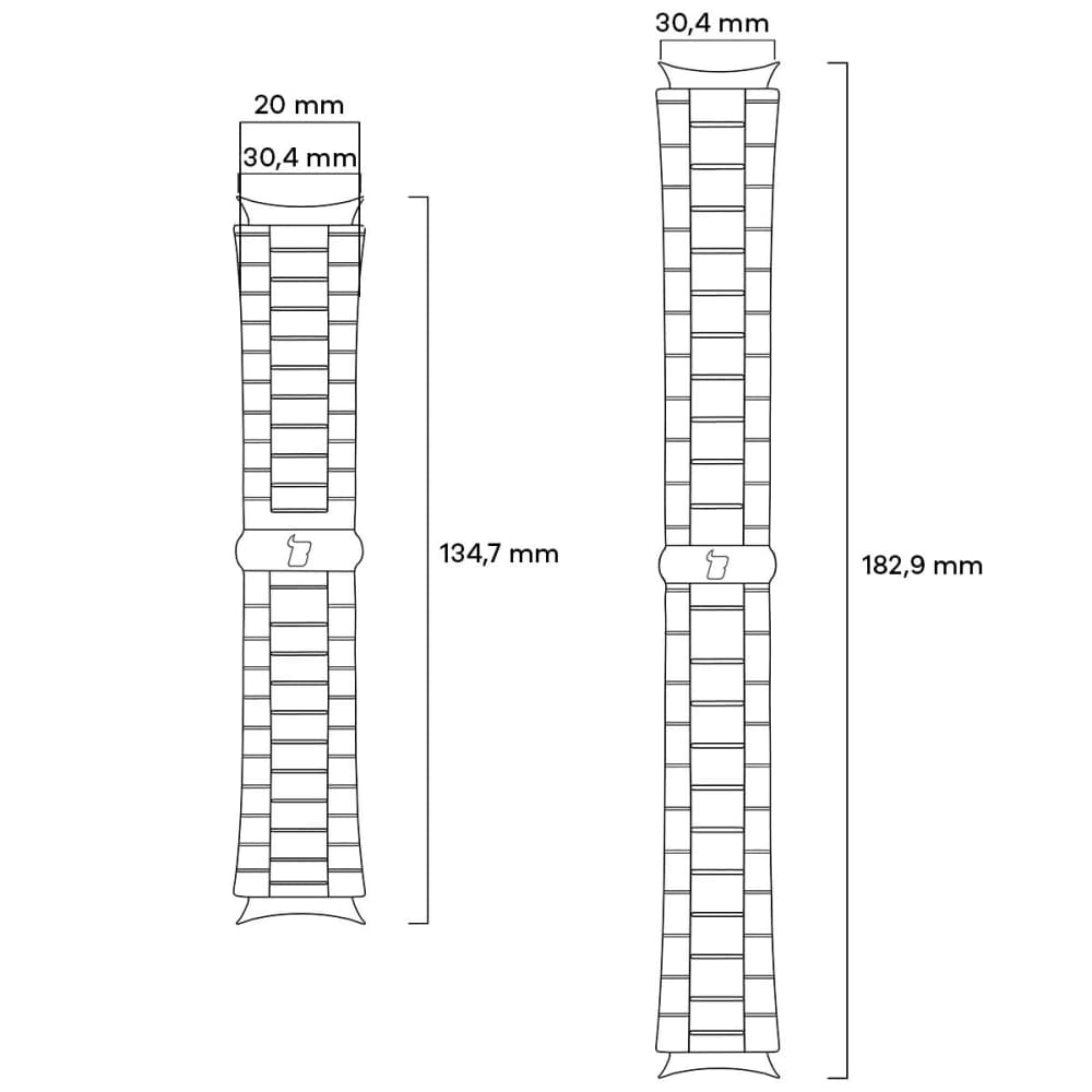 Bizon náramkové hodinky Aura Samsung Galaxy Watch 8 40mm / 44mm / 8 Classic 46mm zlaté - 2