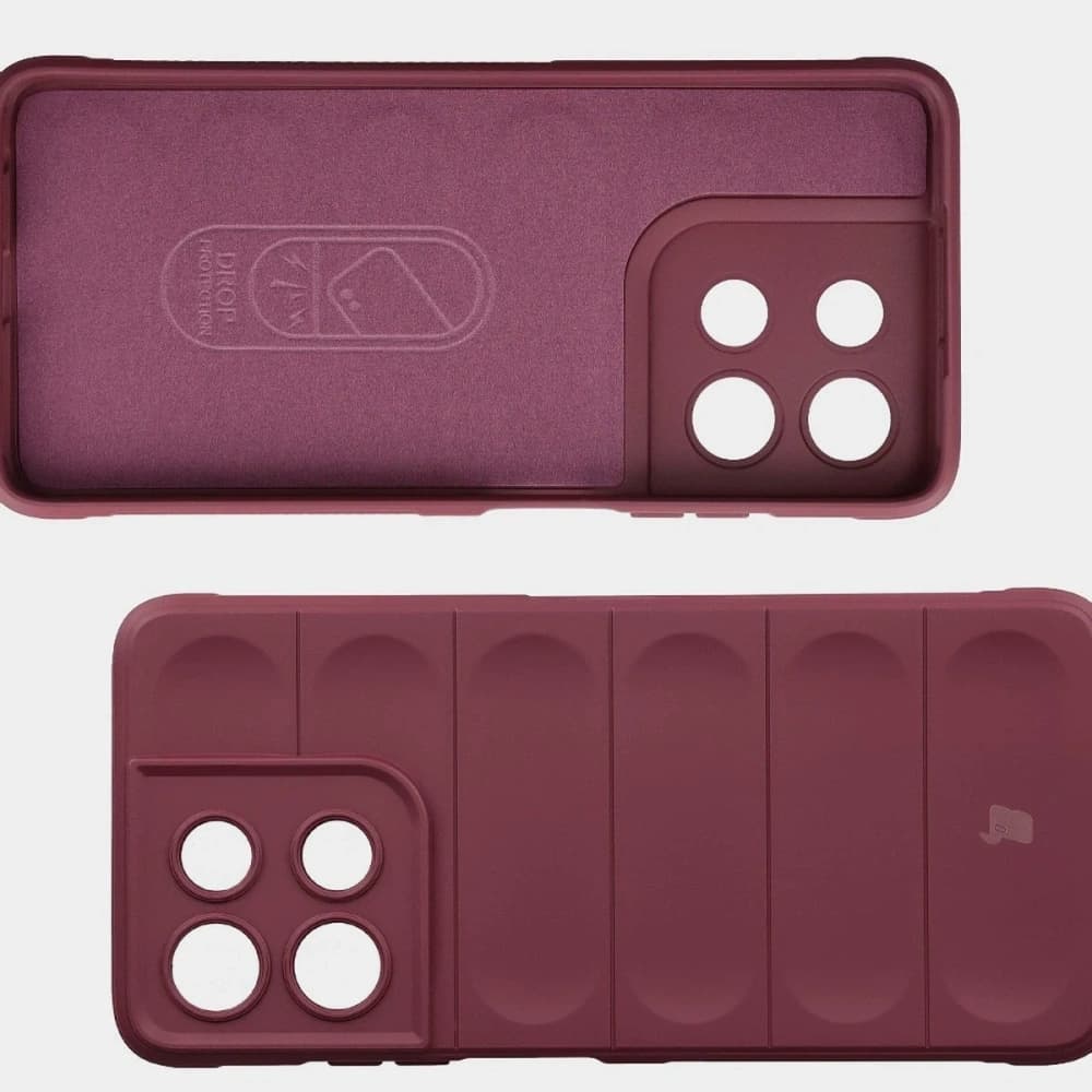 Husa Bizon pentru Motorola Moto G56 5G burgundă - 6