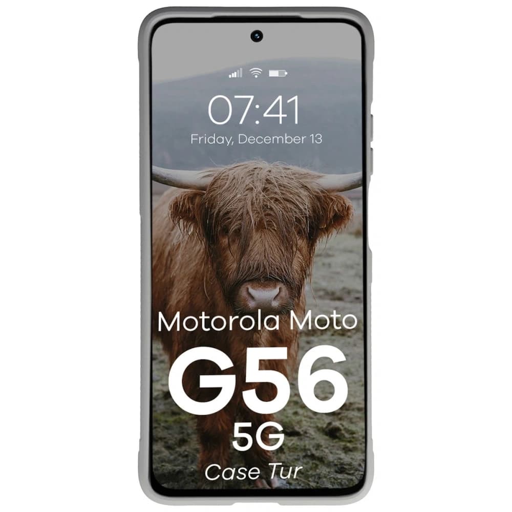 Carcasa Bizon pentru Motorola Moto G56 5G gri deschis - 5