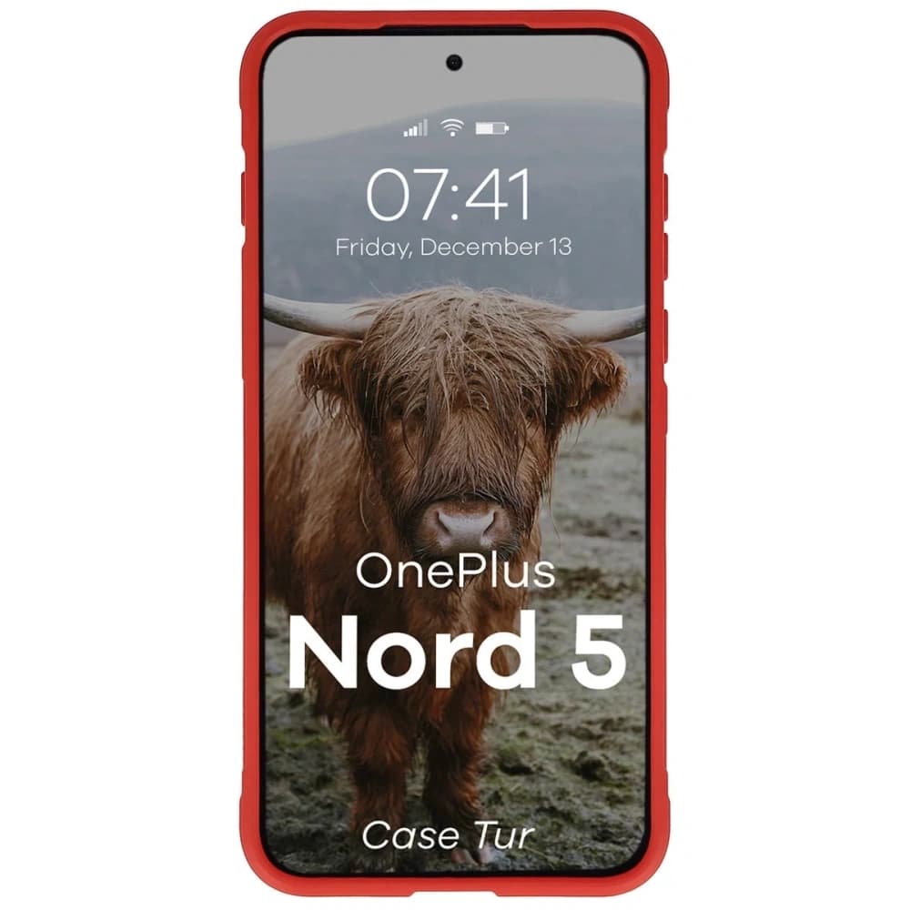 Caz Bizon Tur OnePlus Nord 5 roșu - 5