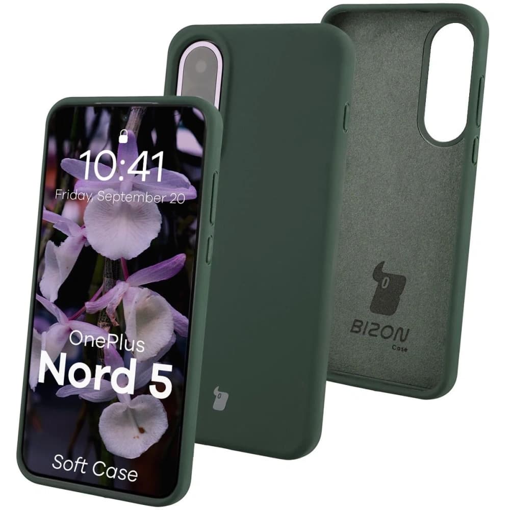 Husa Bizon Soft OnePlus Nord 5 verde închis - 1