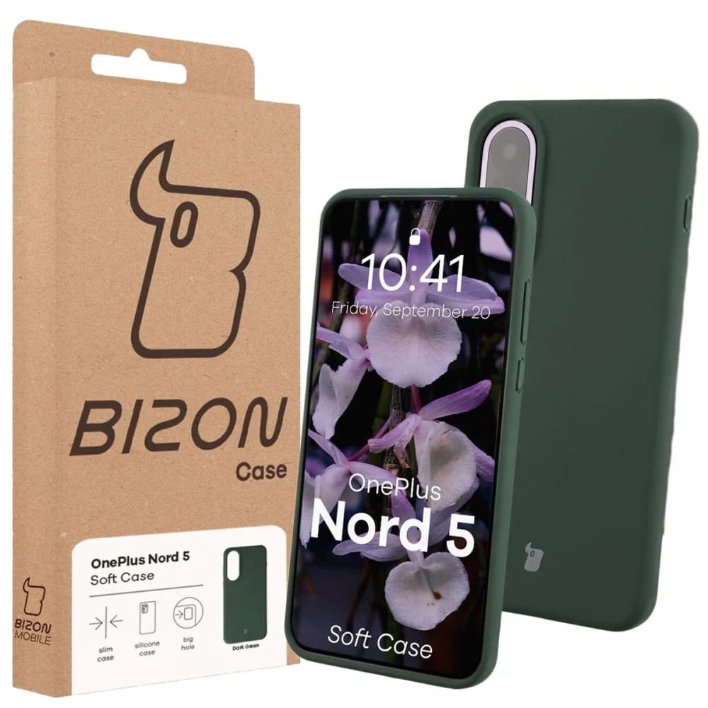 Husa Bizon Soft OnePlus Nord 5 verde închis - 7