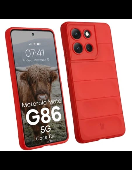 Carcasă Bizon Tur Motorola Moto G86 5G roșie