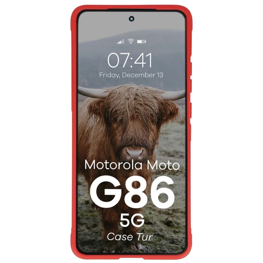 Carcasă Bizon Tur Motorola Moto G86 5G roșie - 5