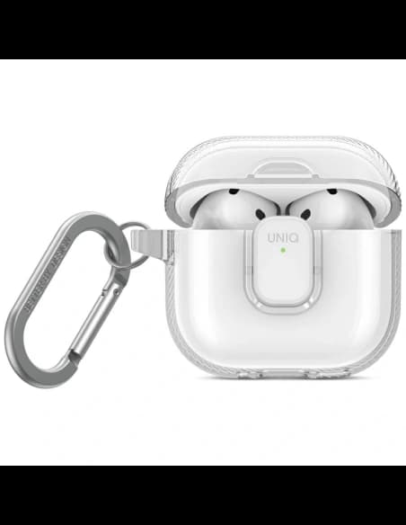UNIQ Glase Pro Apple AirPods 4 záró tok átlátszó