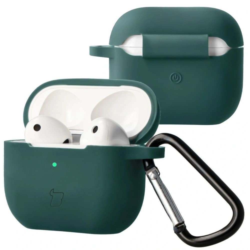 Bizon Case sluchátka silikon Apple AirPods 3 tmavě zelená - 1
