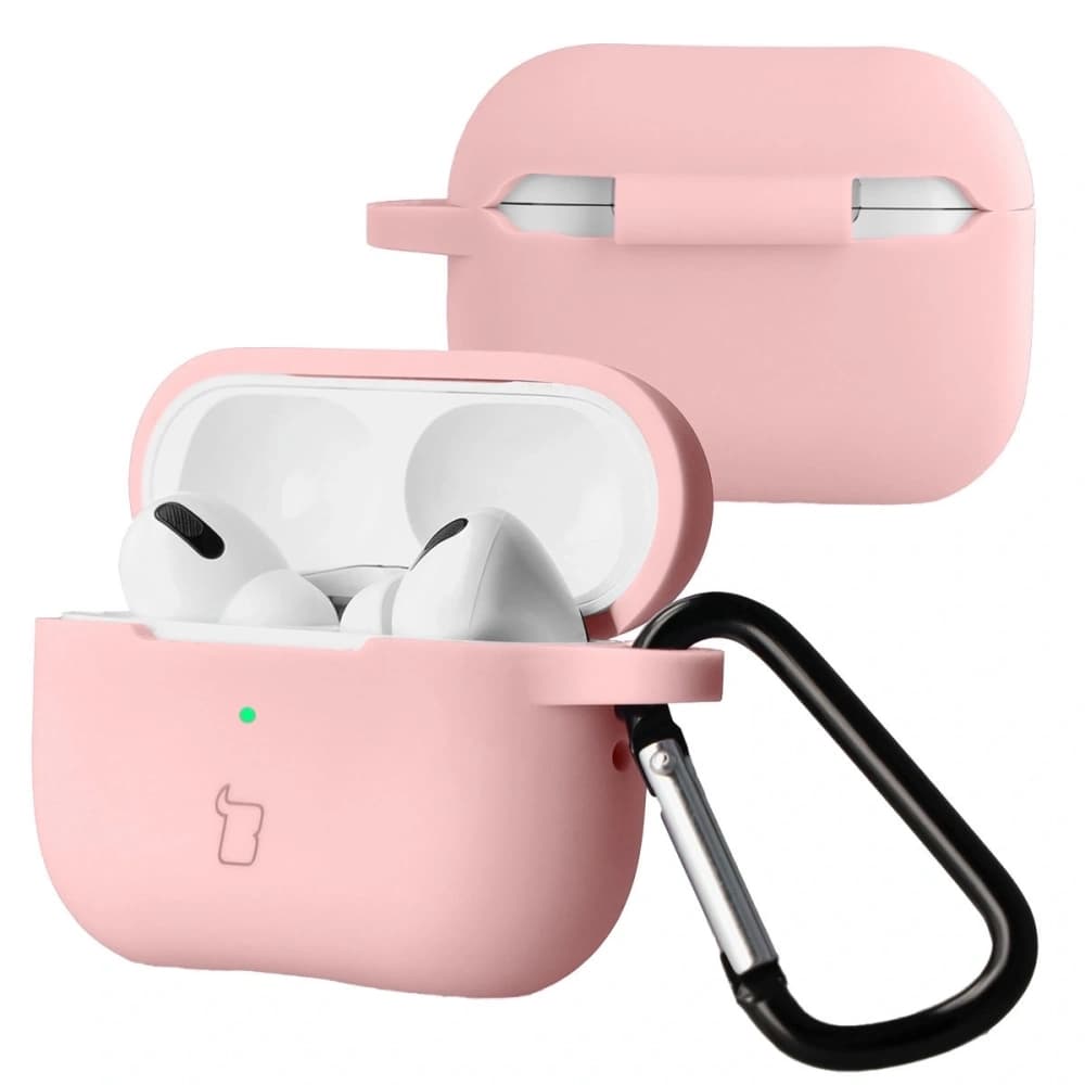 Bizon Case Kopfhörer Silikon Apple AirPods Pro 2 hellrosa - 1