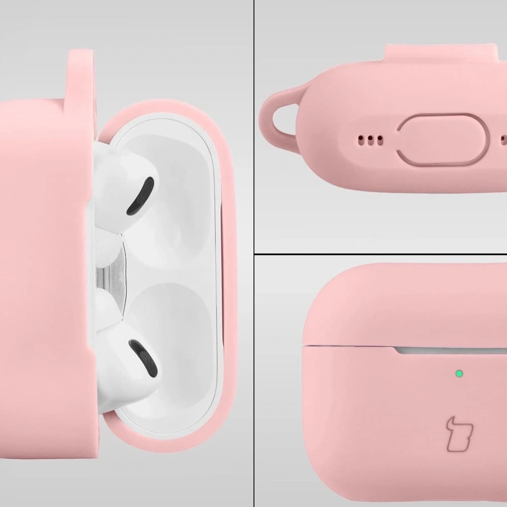 Bizon Case Kopfhörer Silikon Apple AirPods Pro 2 hellrosa - 3