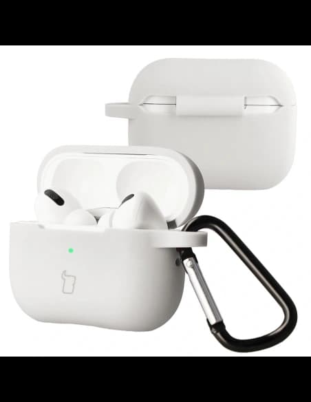 Bizon Case Kopfhörer Silikon Apple AirPods Pro 2 weiß
