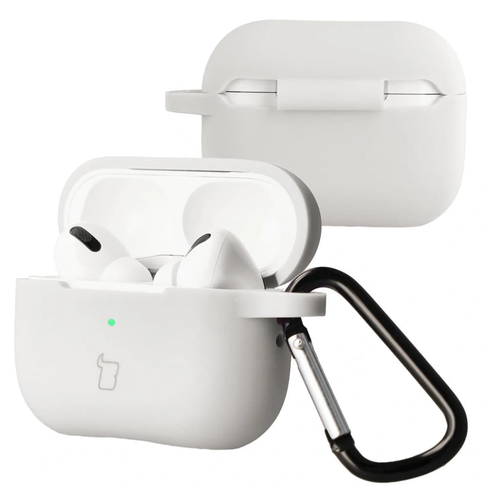 Bizon Case Headphone Silicone Apple AirPods Pro 2 white - 1