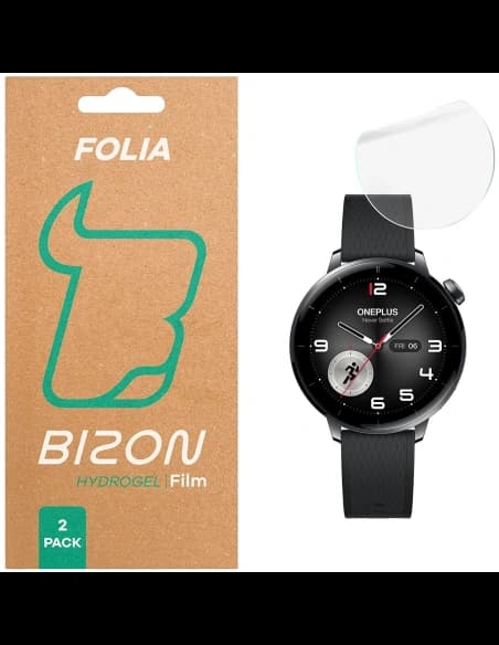Bizon Glass Watch Hydrogel Duo OnePlus Watch 3 43mm [2 PACK]