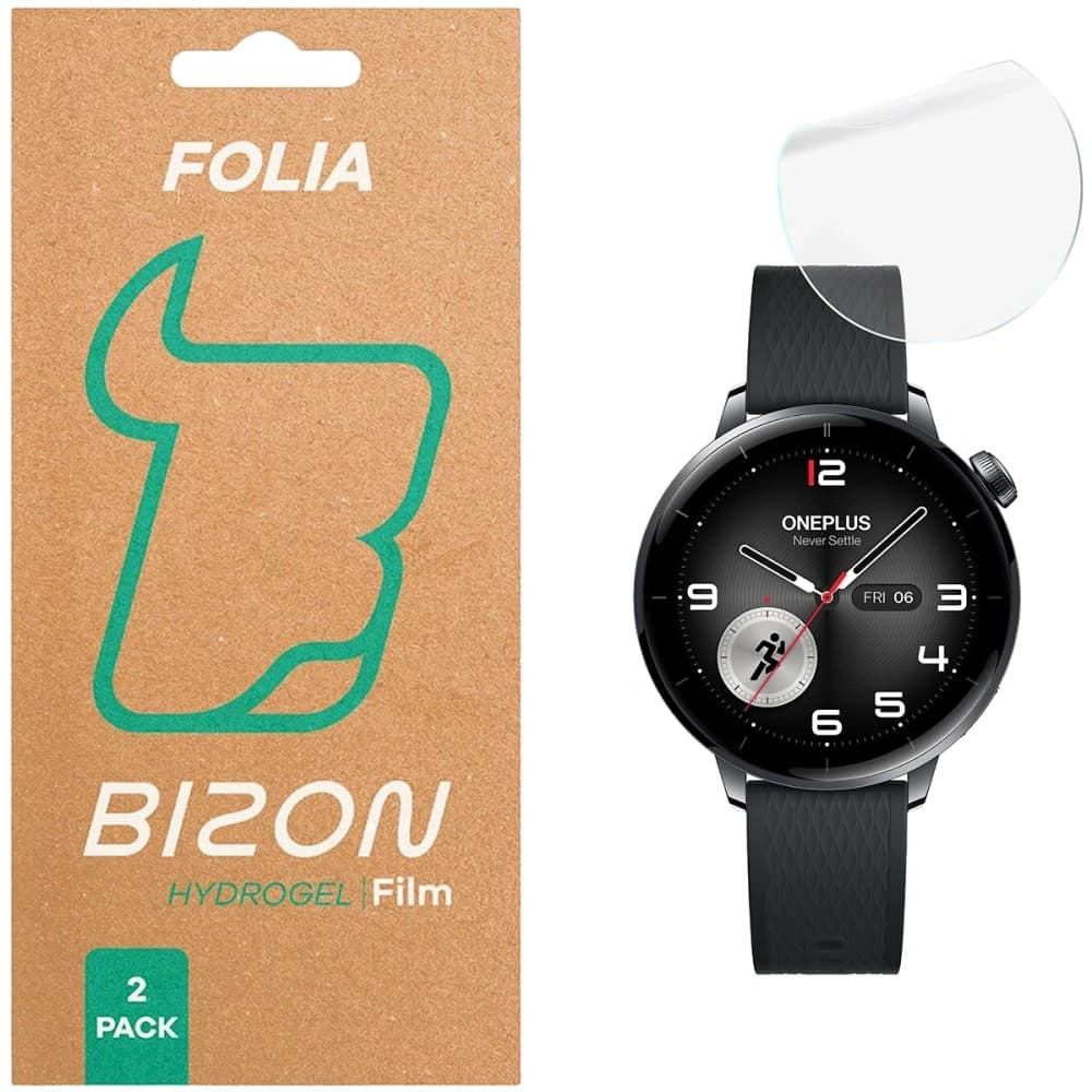 Bizon Skleněná ochranná fólie Hydrogel Duo OnePlus Watch 3 43mm [2 BALENÍ] - 1