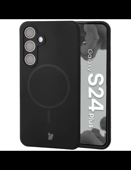 Husă moale Bizon magnetic pentru Samsung Galaxy S24+ Plus neagră