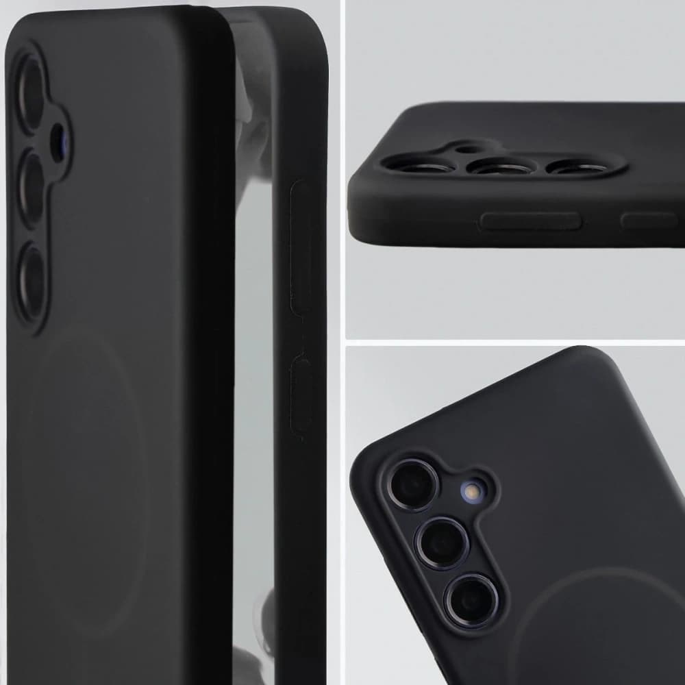 Husă moale Bizon magnetic pentru Samsung Galaxy S24+ Plus neagră - 6